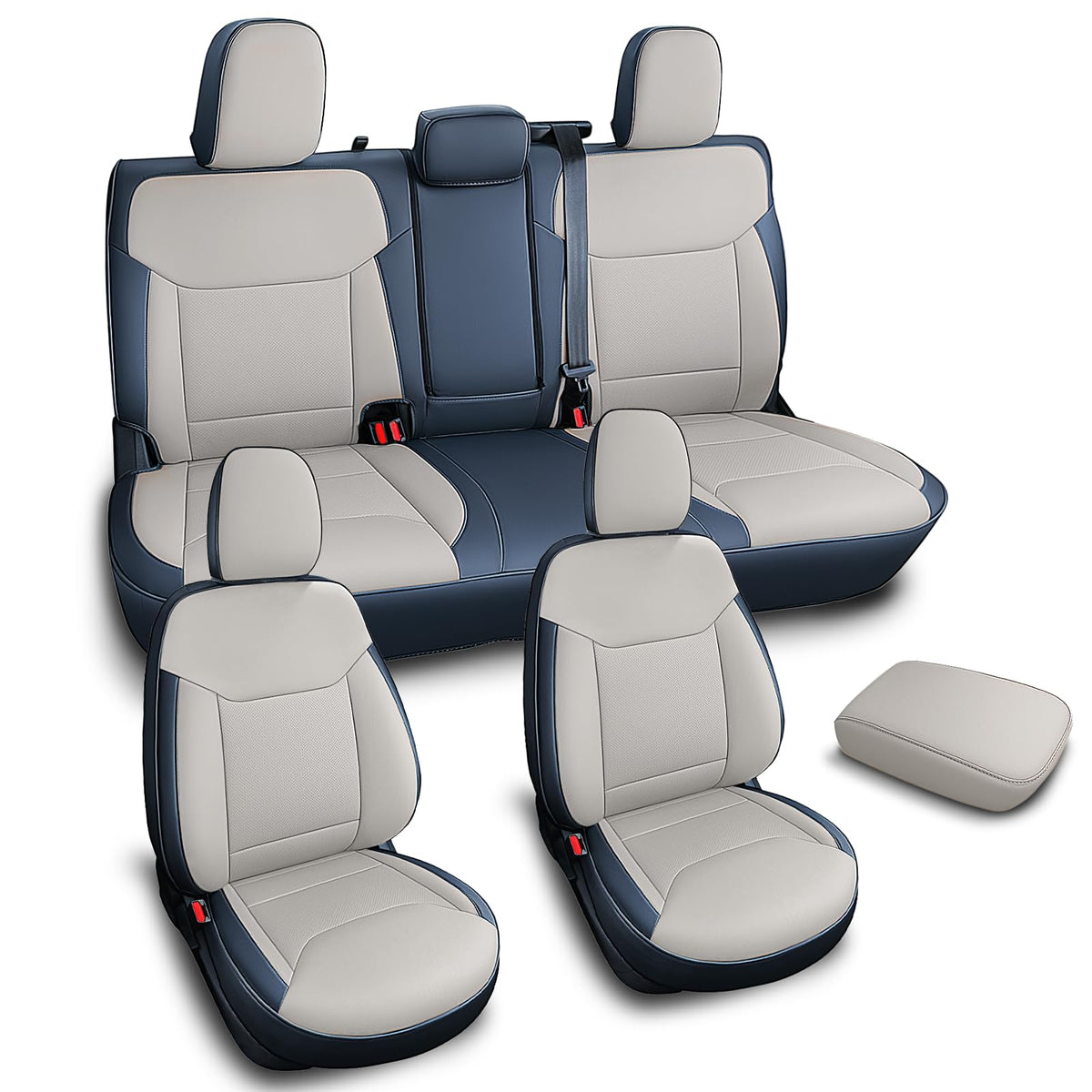 Carlimeki size scale image comparing seat cover with ruler for fit clarity