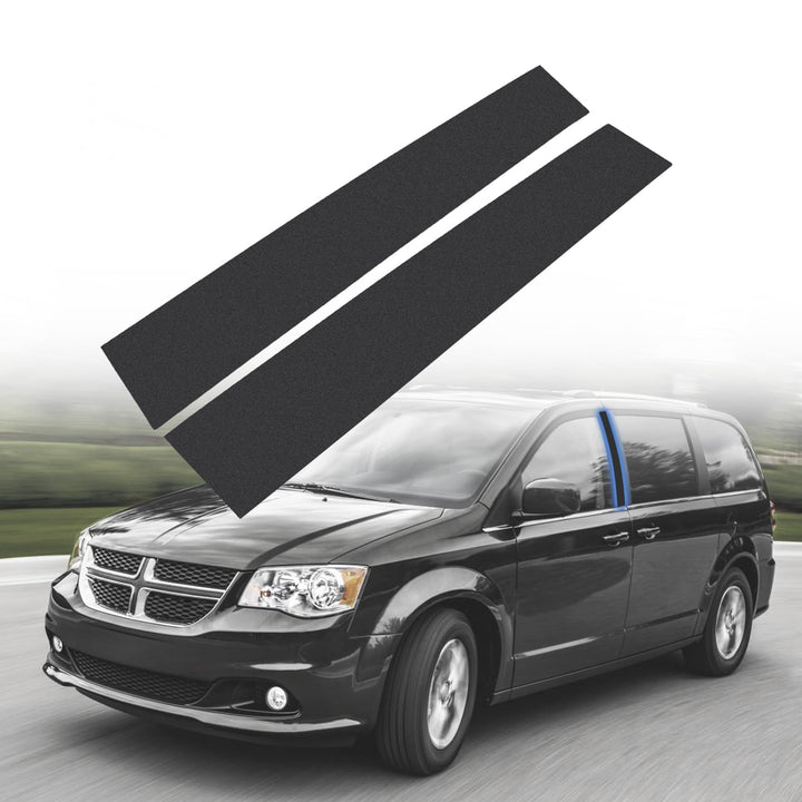 CARMOCAR front view of B-pillar trims shows gloss finish and precise fit