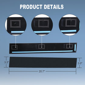 CARMOCAR size comparison shows scale versus vehicle pillar for fit clarity