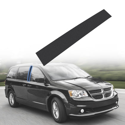 CARMOCAR front view of gloss-black B-pillar trim showing factory fit benefit