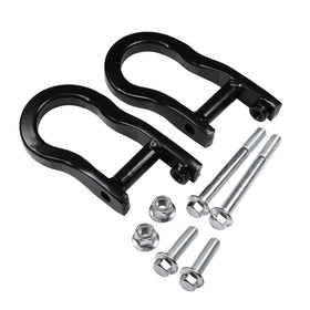 CARMOCAR front tow hook ring front view showing OEM fit and sleek black finish benefit: restores factory look