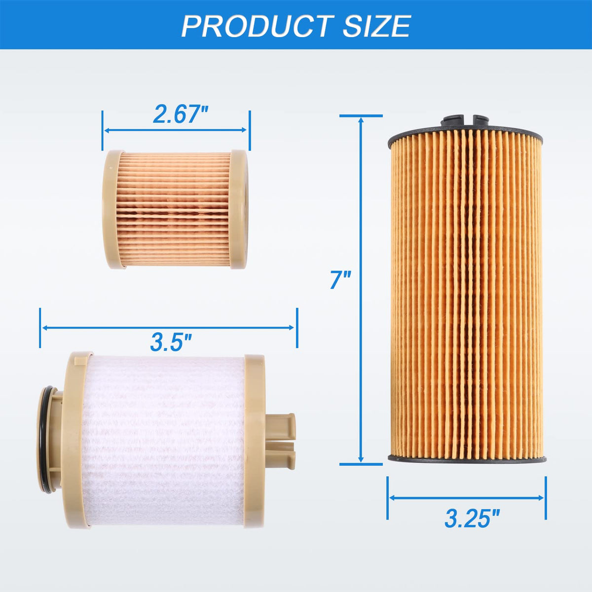 CARMOCAR fuel filter side profile highlighting fit and corrosion-resistant finish