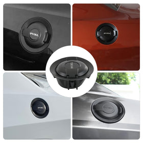 CARMOCAR gas cap door with screwdriver and hardware illustrating easy installation