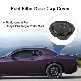 CARMOCAR gas cap door rear ABS backing visible for strength and sealing