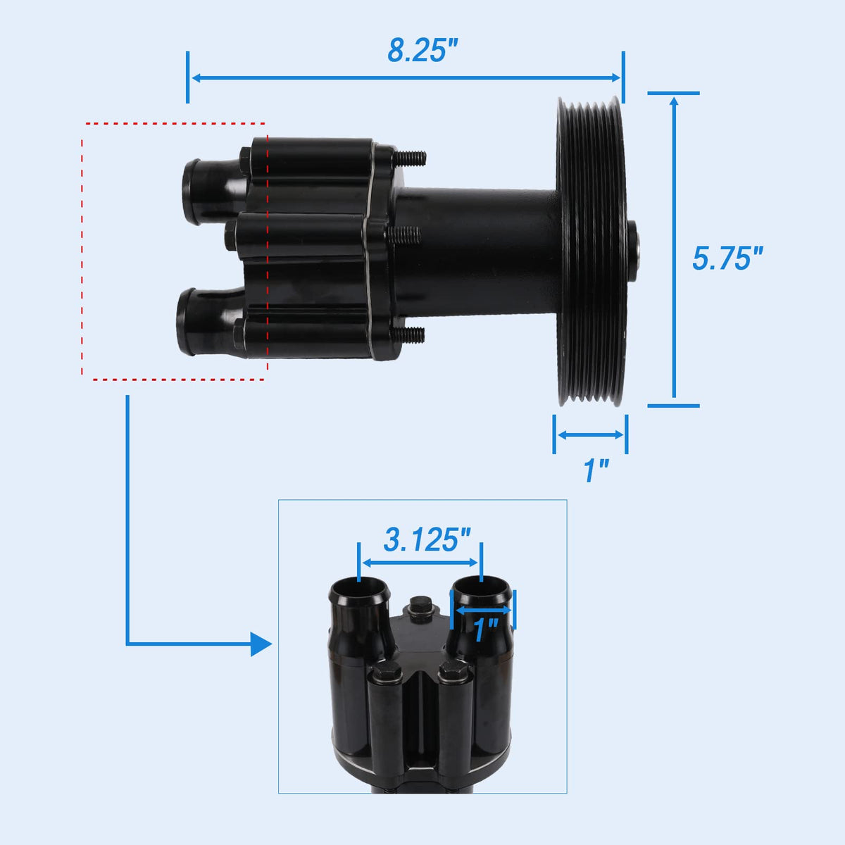 CARMOCAR impeller closeup highlighting vanes and seal area for reliable water flow