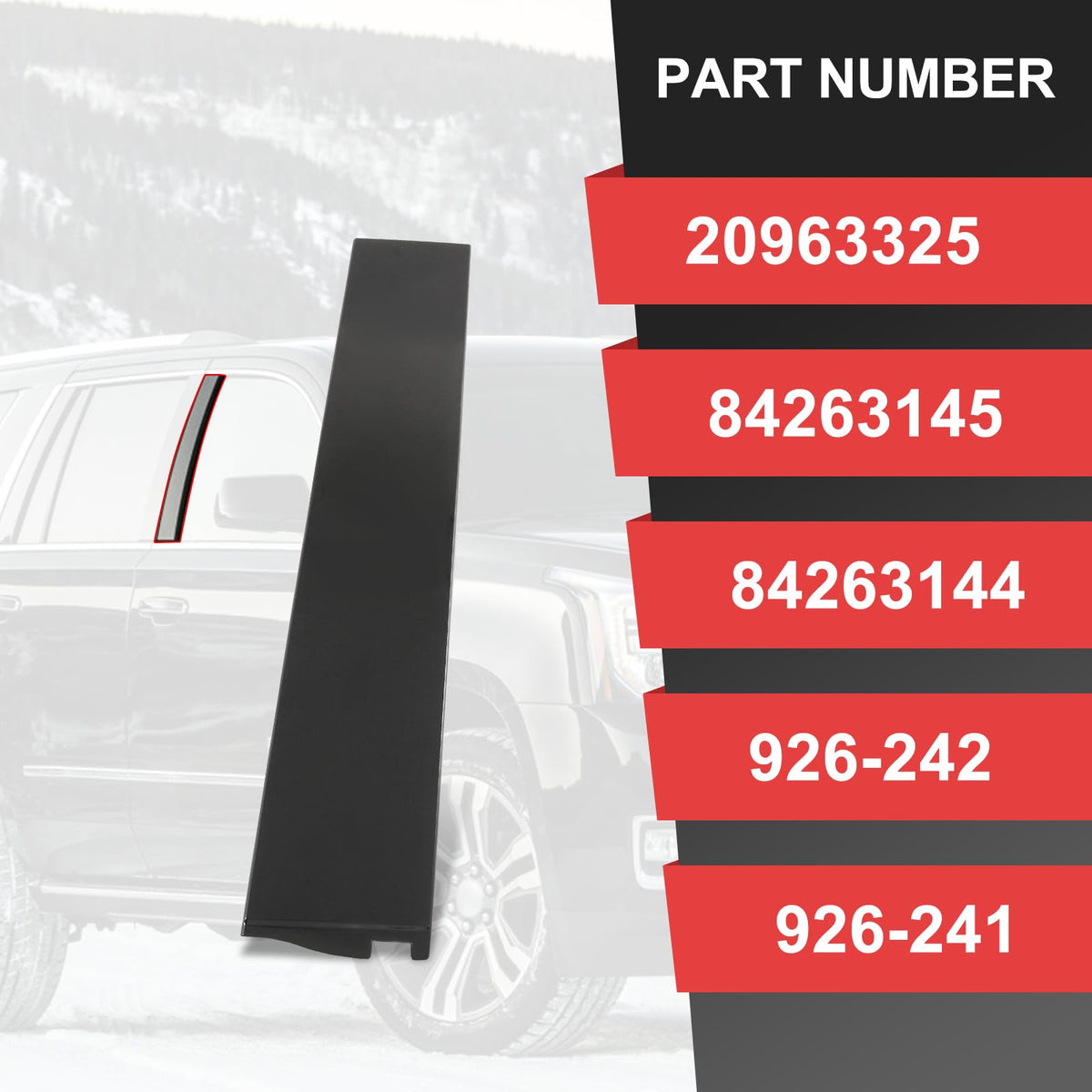 CARMOCAR molding beside ruler showing accurate size for easy verification
