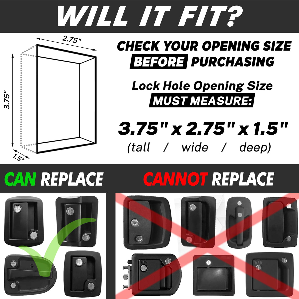 CARMTEK interior metal latches detail offering manual deadbolt and latch security