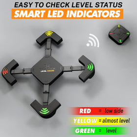 CARMTEK base positioned under RV to guide wheel height