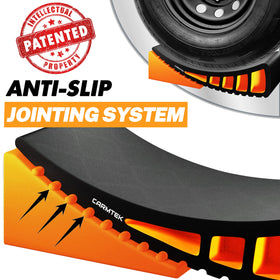 CARMTEK close-up of textured anti-slip channels for secure tire grip