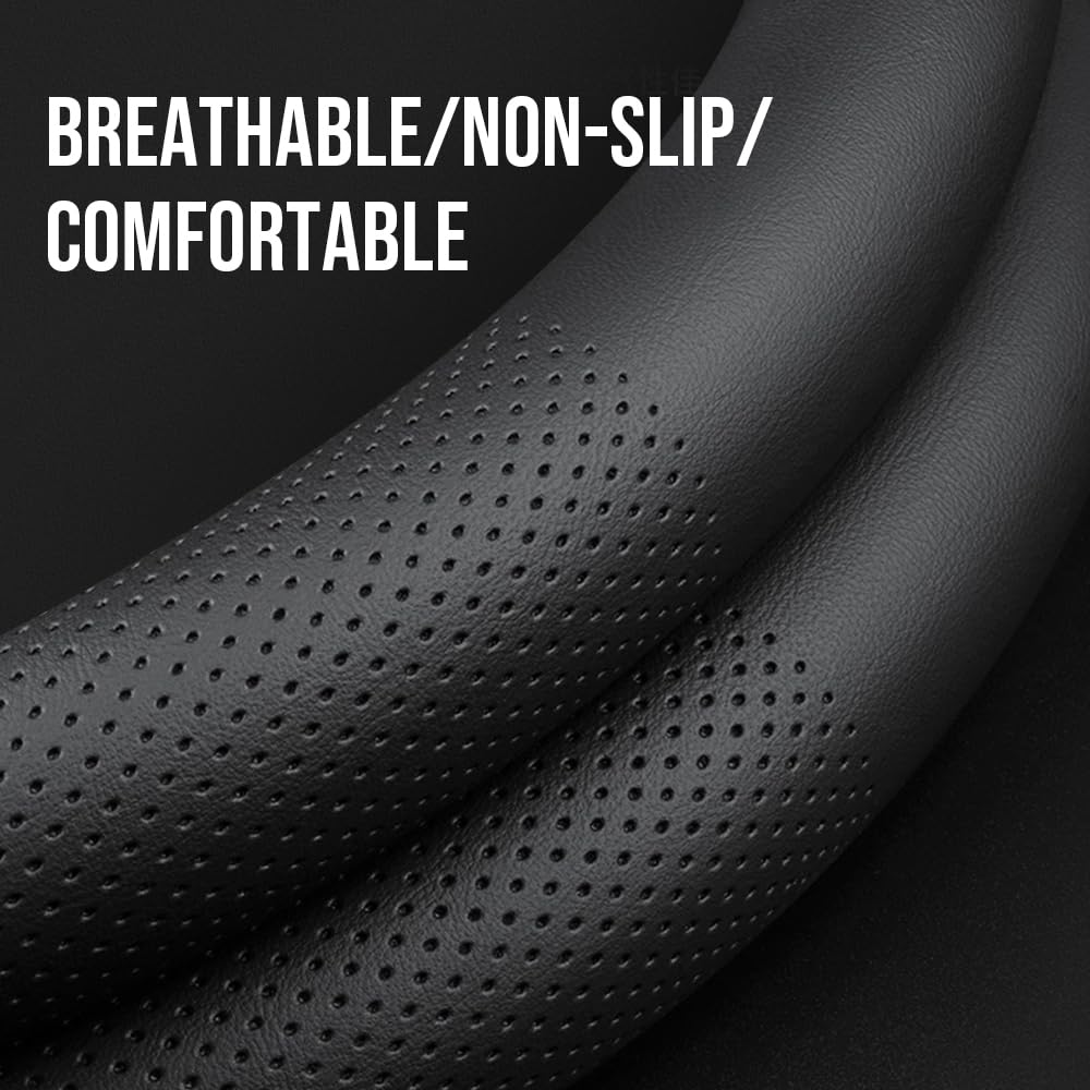 Carodi close-up of perforated nappa leather texture for breathable grip benefit