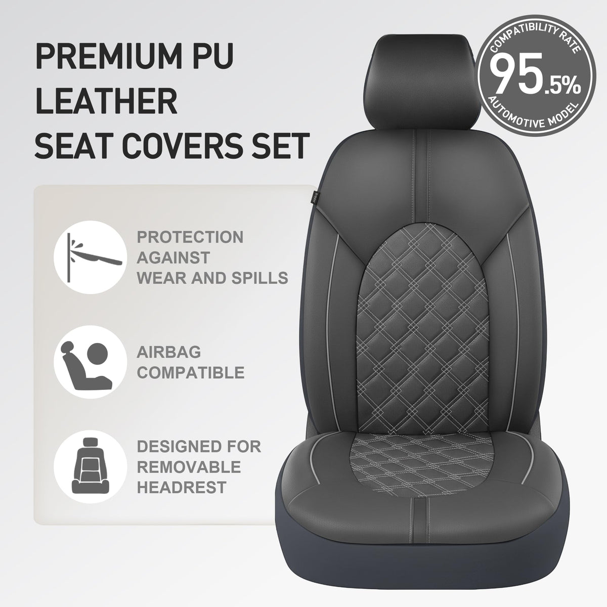 CAROMOP seam detail illustrating airbag-compatible construction for safety