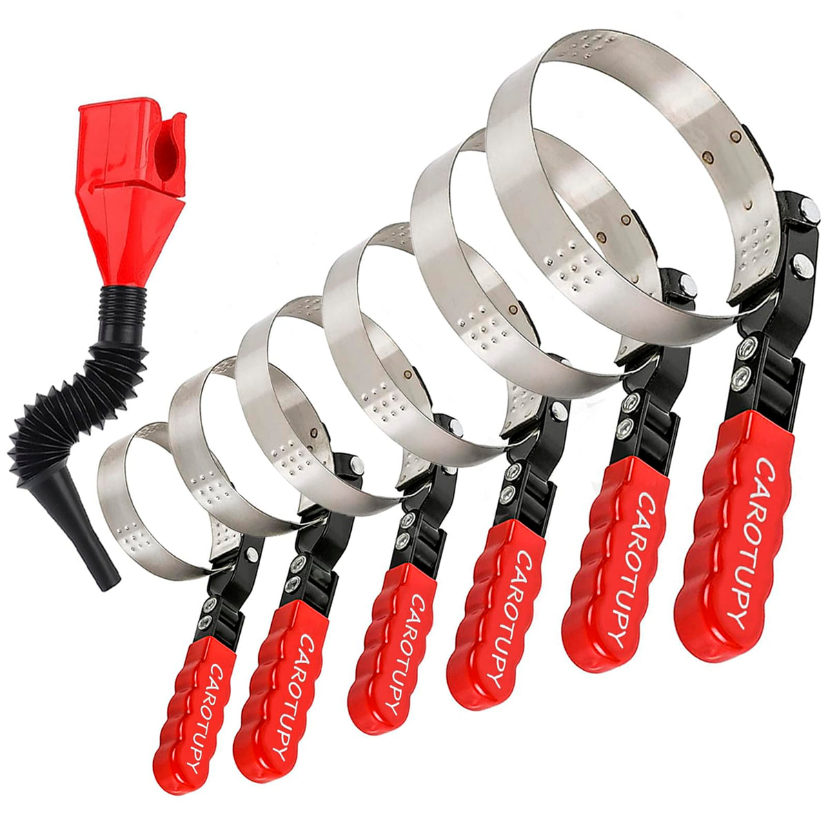 CAROTUPY front view of complete 7-piece kit for quick identification
