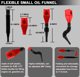 CAROTUPY wide funnel spout detail that enables neat, fast refills