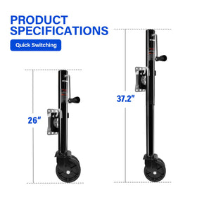 CARPEAK side profile lifting trailer tongue showing stable support