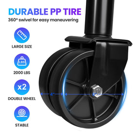 CARPEAK swivel jack folded up for towing and compact storage benefit