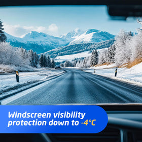 CarPlan being sprayed on windscreen for improved driving visibility
