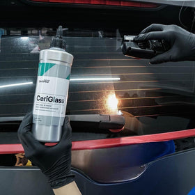 CARPRO used with rotary polisher demonstrating effective scratch removal