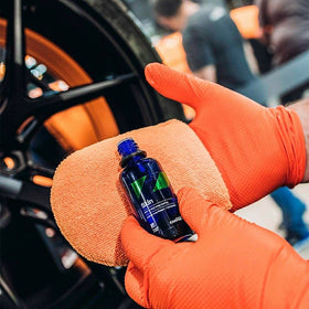 CARPRO applicator/swab demonstrating precise nano-coat application advantage