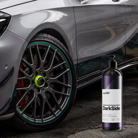 CARPRO DarkSide label close-up highlighting features and easy use