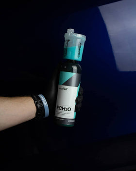 Trim and chrome detail after CARPRO ECH2O application showing restored brightwork