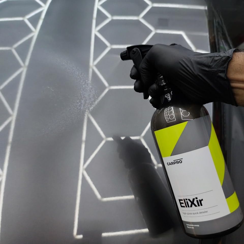 CARPRO EliXir on white paint showing improved depth and stain-free finish