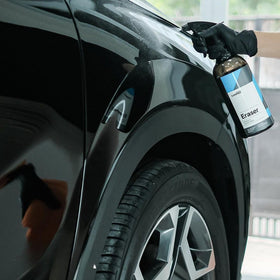 Close-up of CARPRO Eraser fluid texture illustrating quick-dissolve action