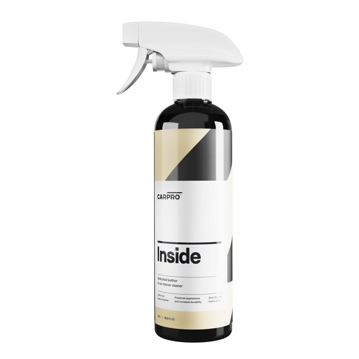 CARPRO bottle front label showing product name and volume, clear identification benefit