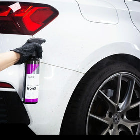 CARPRO IronX reacting on alloy wheel brake dust to remove iron