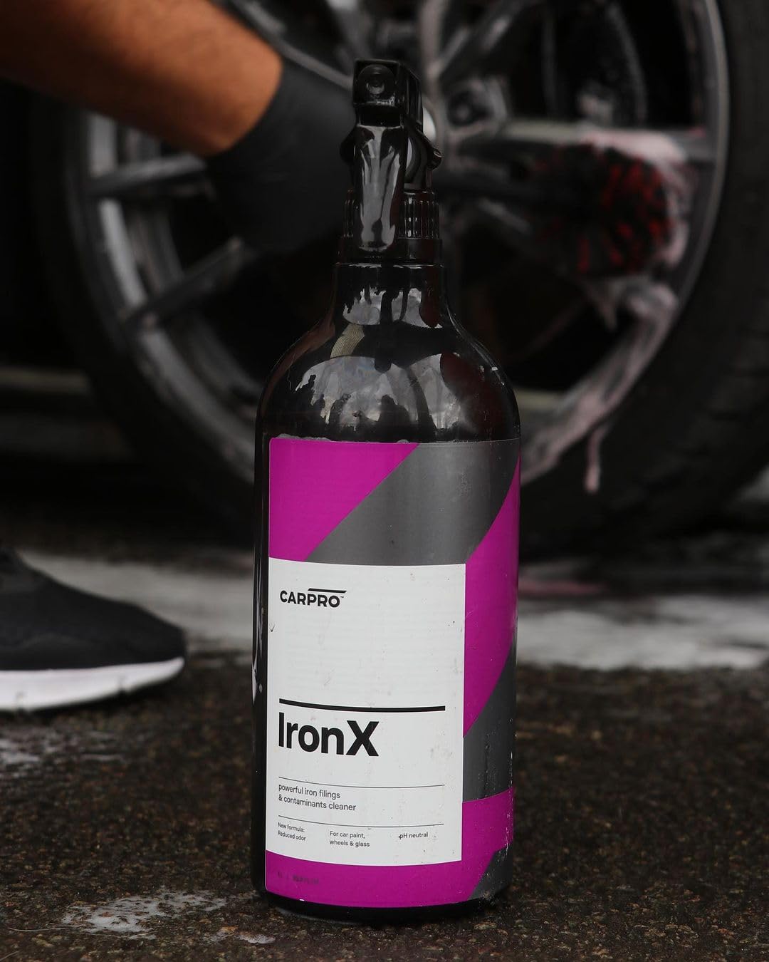 CARPRO IronX sprayer nozzle close-up for easy controlled application