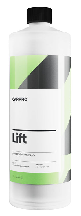 CARPRO bottle front label showing product name and size, clear identification benefit