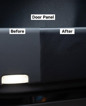 CARPRO PERL before and after plastic trim showing revived appearance