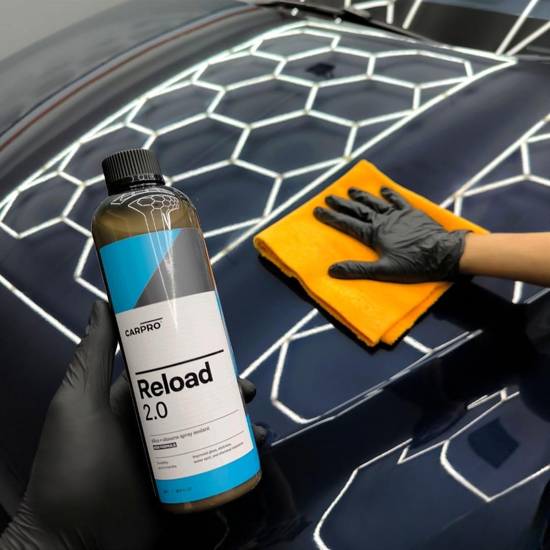 CARPRO being applied to a wet panel showing wet-or-dry versatility for fast maintenance