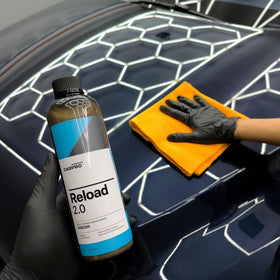 CARPRO being applied to a wet panel showing wet-or-dry versatility for fast maintenance