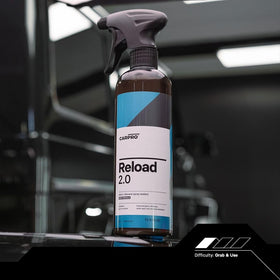 CARPRO surface water beading demonstrating strong hydrophobic protection and quick runoff