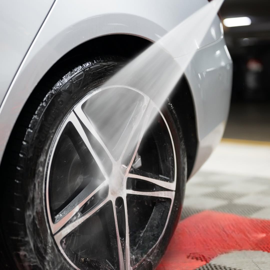 CARPRO ReTyre in a detailing bay with tools for professional workflow benefit