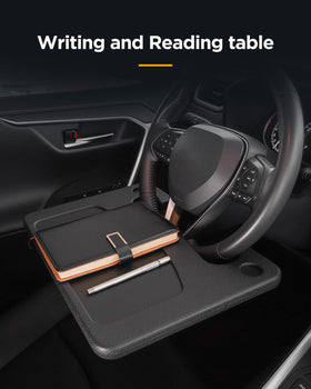 CarQiWireless used for eating in truck offering a clean dining surface