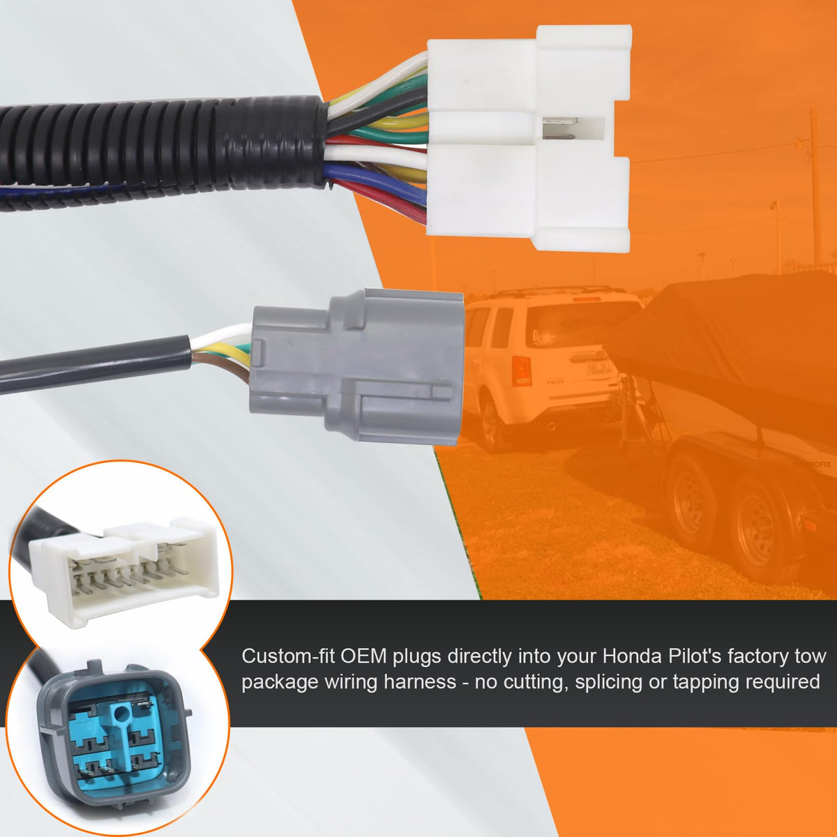 CARROFIX harness installed in cargo area providing factory-style finish and convenience