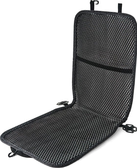 carrotez front view seat cushion showing full 41x15 black pad, improves airflow