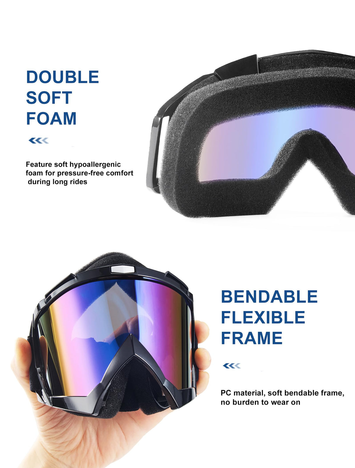 Carsories triple-layer foam padding profile for comfort and sweat absorption