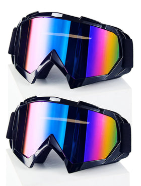 Carsories front view of goggles showing full-face protection and clear lens