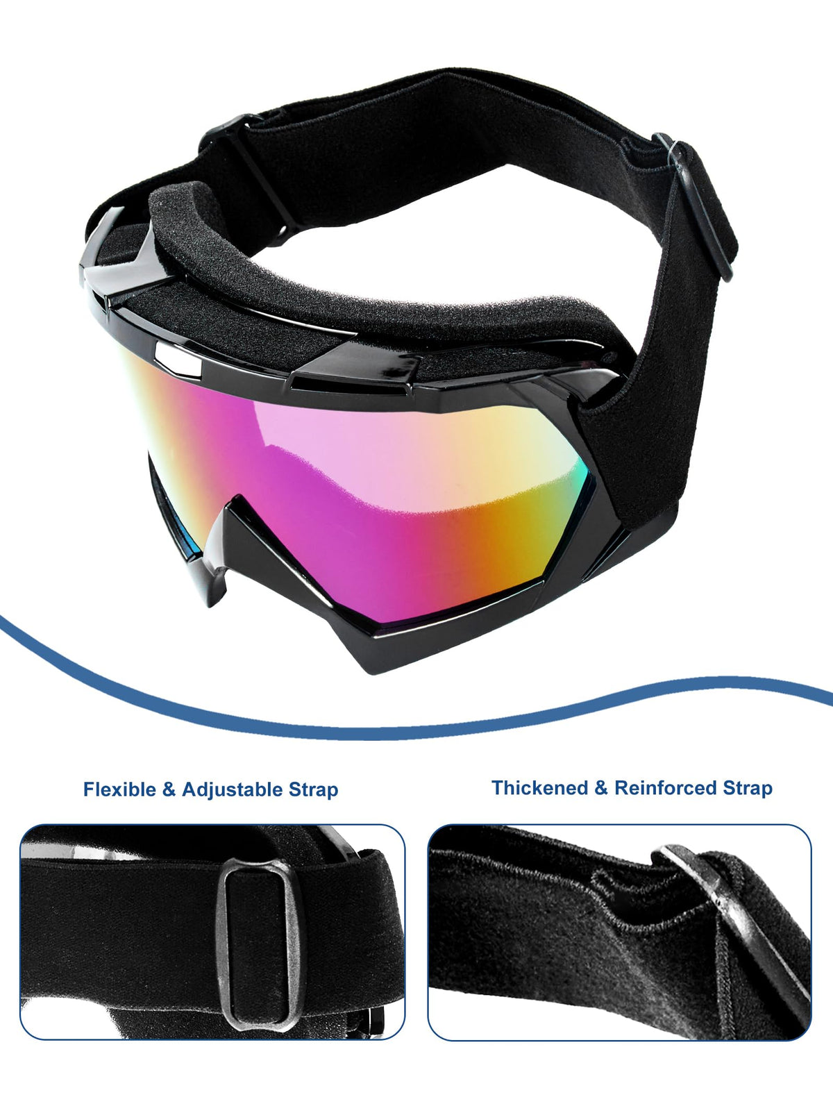 Carsories goggles worn during dirt-bike ride demonstrating dust protection
