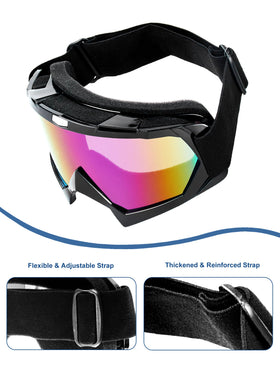 Carsories goggles worn during dirt-bike ride demonstrating dust protection