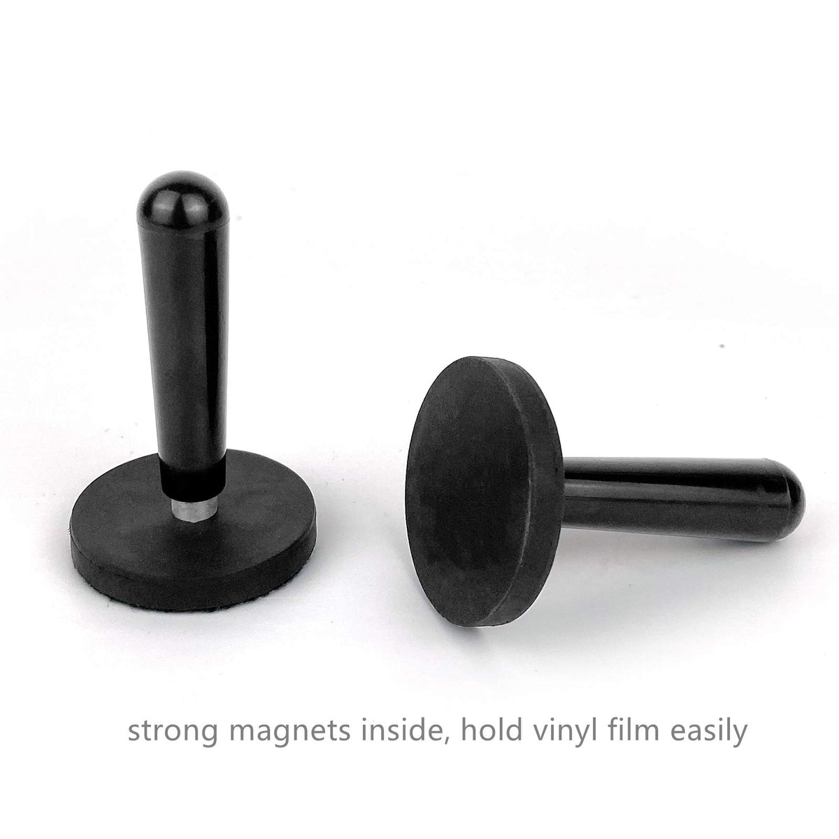 CARTINTS magnets holding vinyl sheet in place for single-person installs