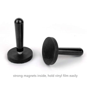 CARTINTS magnets holding vinyl sheet in place for single-person installs