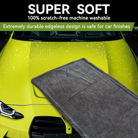 Cartisen towel wiping glass and mirror leaving streak-free clarity
