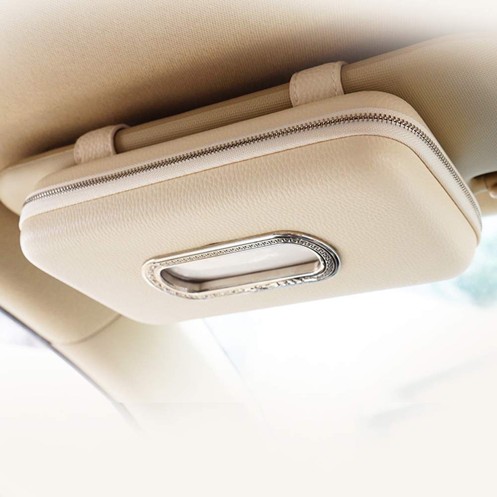 Cartisen beige front view showing sleek PU leather and neat shape for luxury look