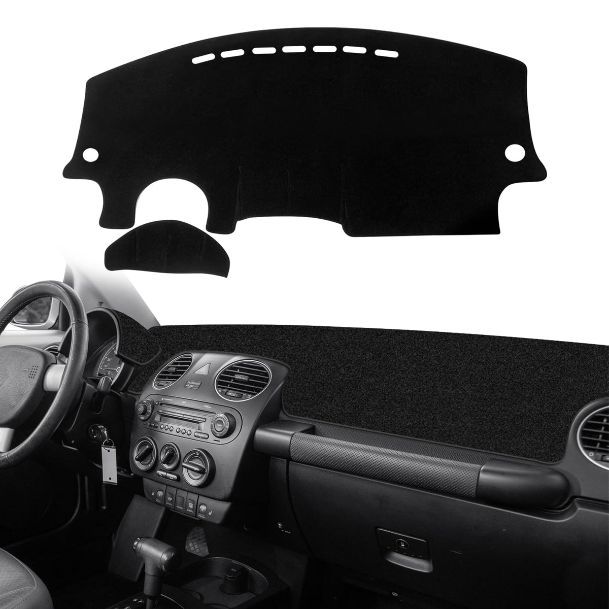 CARTIST dash cover front view showing precise fit and improved aesthetics