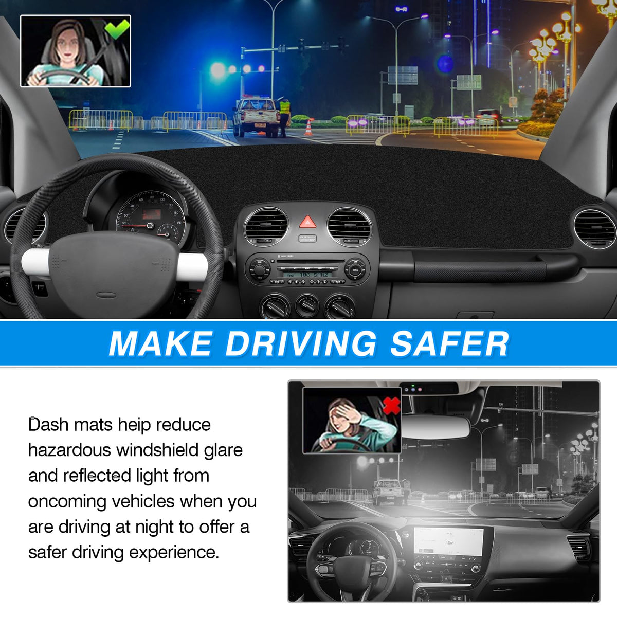 CARTIST lifestyle driving image showing cooler, protected dashboard