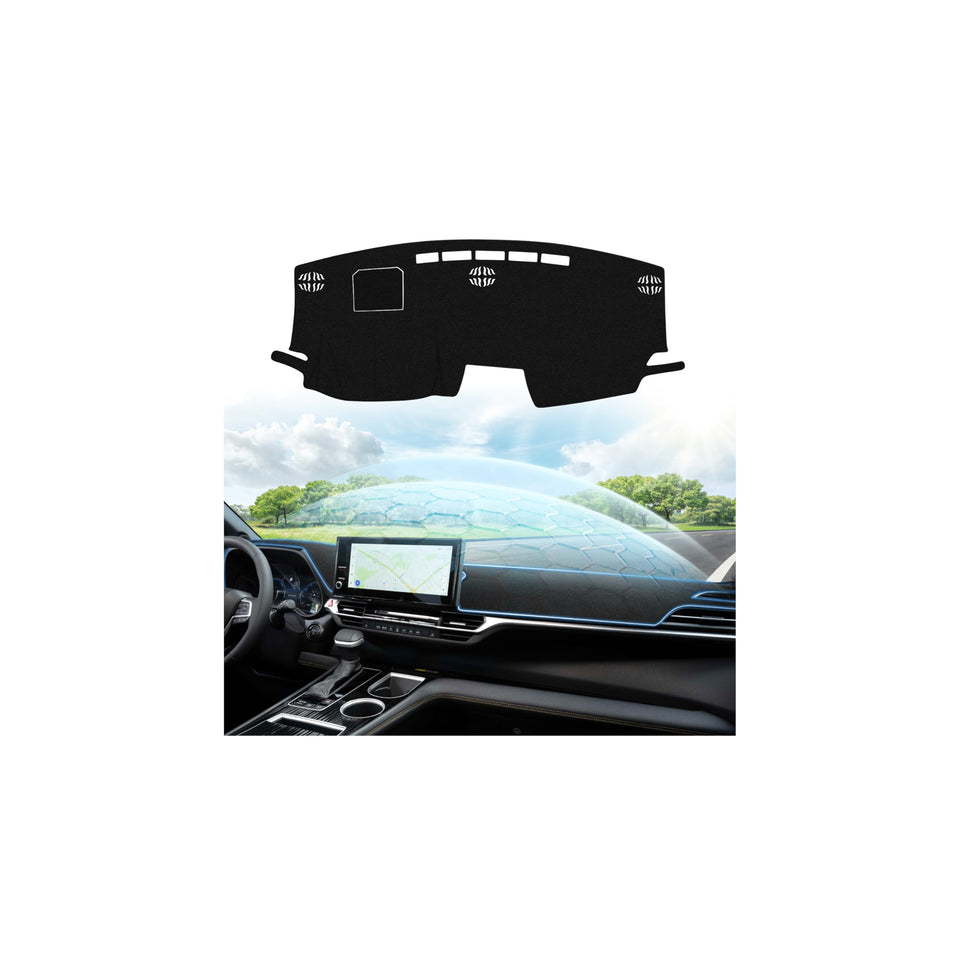 CARTIST dash cover front overview showing full dashboard fit and reduced glare