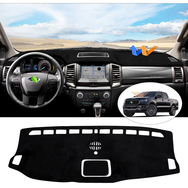 CARTIST front view showing precise fit on Ford Ranger dashboard for neat appearance